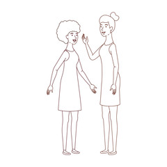 young women standing avatar character