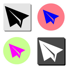 Paper airplane. flat vector icon