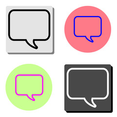 Bubble speech chat. flat vector icon
