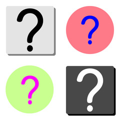 Question mark. flat vector icon