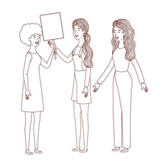 women with tag of wood avatar character