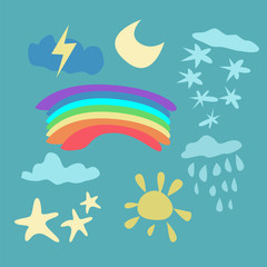 set of weather icons