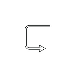 Fototapeta na wymiar Simple black icon on white background. Repeat icon. Vector illustration web design element. curve arrow
