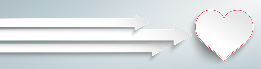 Obraz premium 3 Arrows Heart Header