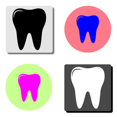 Tooth. flat vector icon