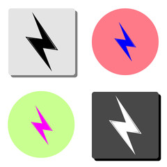 Lightning. flat vector icon