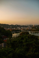 Obraz premium Kandy, point of view. View of Kandy city and Kandy lake. Sri lanka