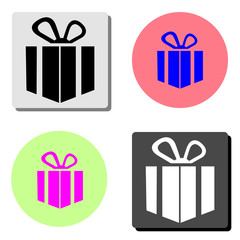 Gift. flat vector icon