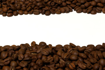 coffee beans isolated on white background