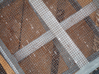 Wooden frame with metal grid