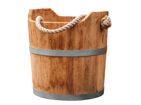 Wooden trough with handle rope