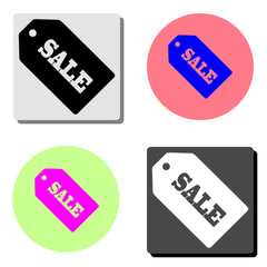 Sale price tag. flat vector icon