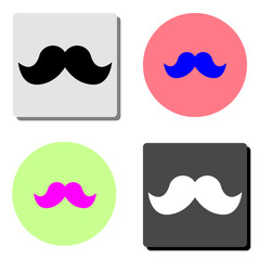 Italy mustache. flat vector icon