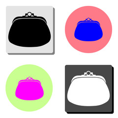 Purse. flat vector icon