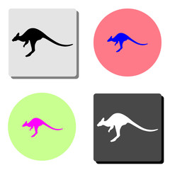 kangaroo. flat vector icon