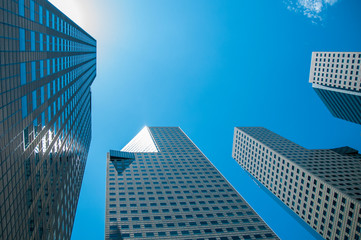 Obraz na płótnie Canvas Business skyscrapers in the city