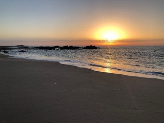 sunset on the beach