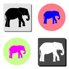 elephant. flat vector icon