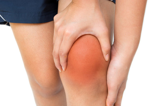 Knee Pain Isolated On White Background