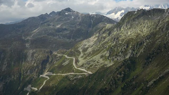 Grimsel Pass Road near Gletsch, Valais, Switzerland, Europe