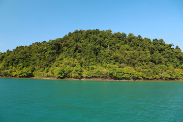 Green island in the Gulf of Siam, Thailand