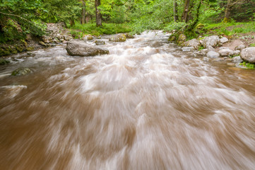 Fast flowing Aira Beck in the English Lake District
