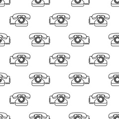 Telephone Icon, Phone Seamless Pattern