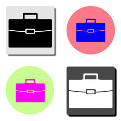 briefcase. flat vector icon
