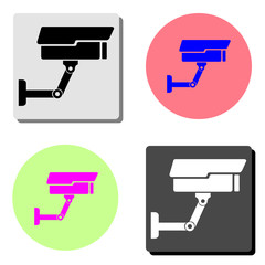 CCTV. flat vector icon
