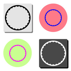 Gymnastic Hula Hoop. flat vector icon