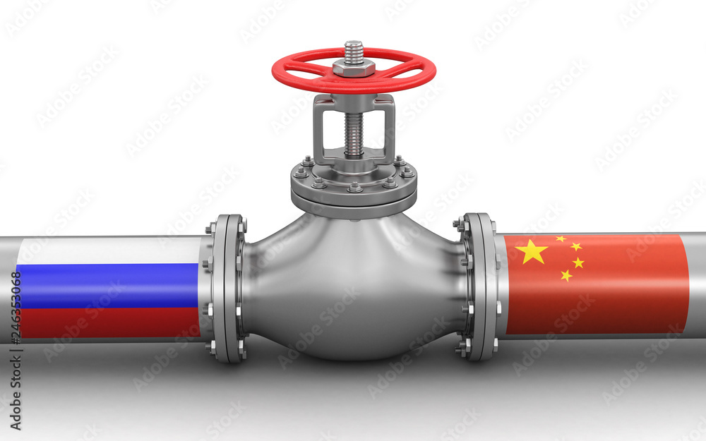 Poster pipeline with flags. image with clipping path