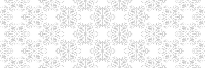 Geometric mixed pattern. Gray design on white seamless background