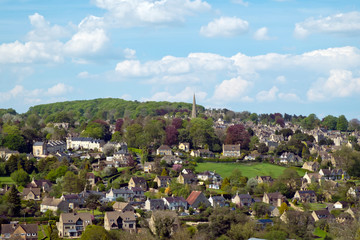 Fototapeta na wymiar Scenic view of picturesque Painswick, a Cotswolds travel destination town in Gloucestershire, UK