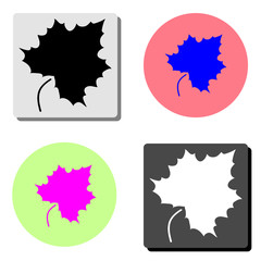 Canadian maple leaf. flat vector icon