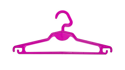 purple hanger for different clothes
