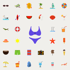 women's swimsuit flat icon. colored Summer icons universal set for web and mobile