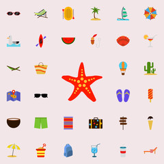 starlet flat icon. colored Summer icons universal set for web and mobile