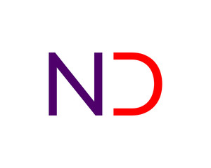 Initial Letter ND Logo Template Design