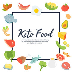 Ketogenic diet food, low carb high healthy fats