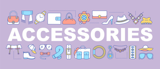 Fashion accessories word concepts banner