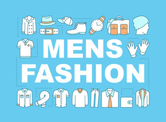 Men's clothes word concepts banner