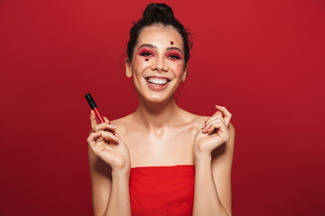 Obraz premium Beauty portrait of an attractive young topless woman