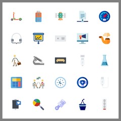 25 technology icon. Vector illustration technology set. usb cable and usb icons for technology works