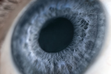 extreme macro of human blue eye