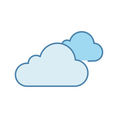 Cloudy weather color icon