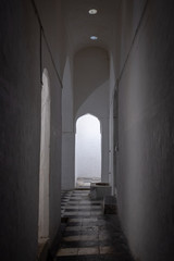 Corridor in historic arab baths in Stone Town