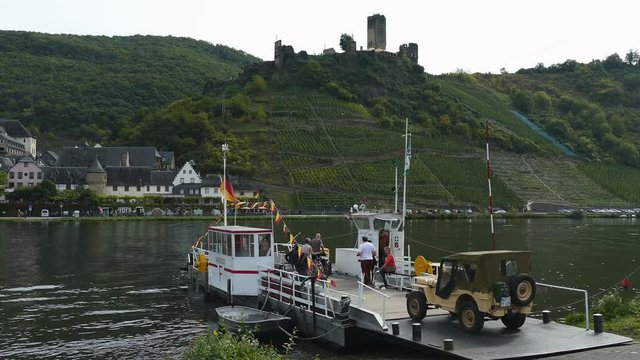 Beilstein and Metternich Castle ruin, Moselle River, Rhineland-Palatinate, Germany, Europe