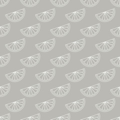 Citrus fruits seamless pattern. Slices of juicy