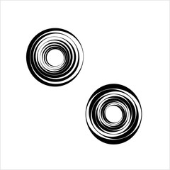 Geometric Shape Circle, Pinwheel Line Art Drawing Design