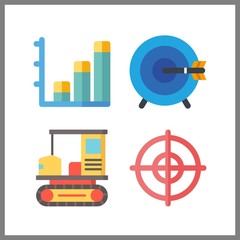 4 competition icon. Vector illustration competition set. target and all terrain icons for competition works - 246362042
